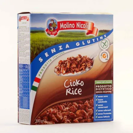 Chrupki Ryżowe Kakaowe 300 g Molino Nicoli