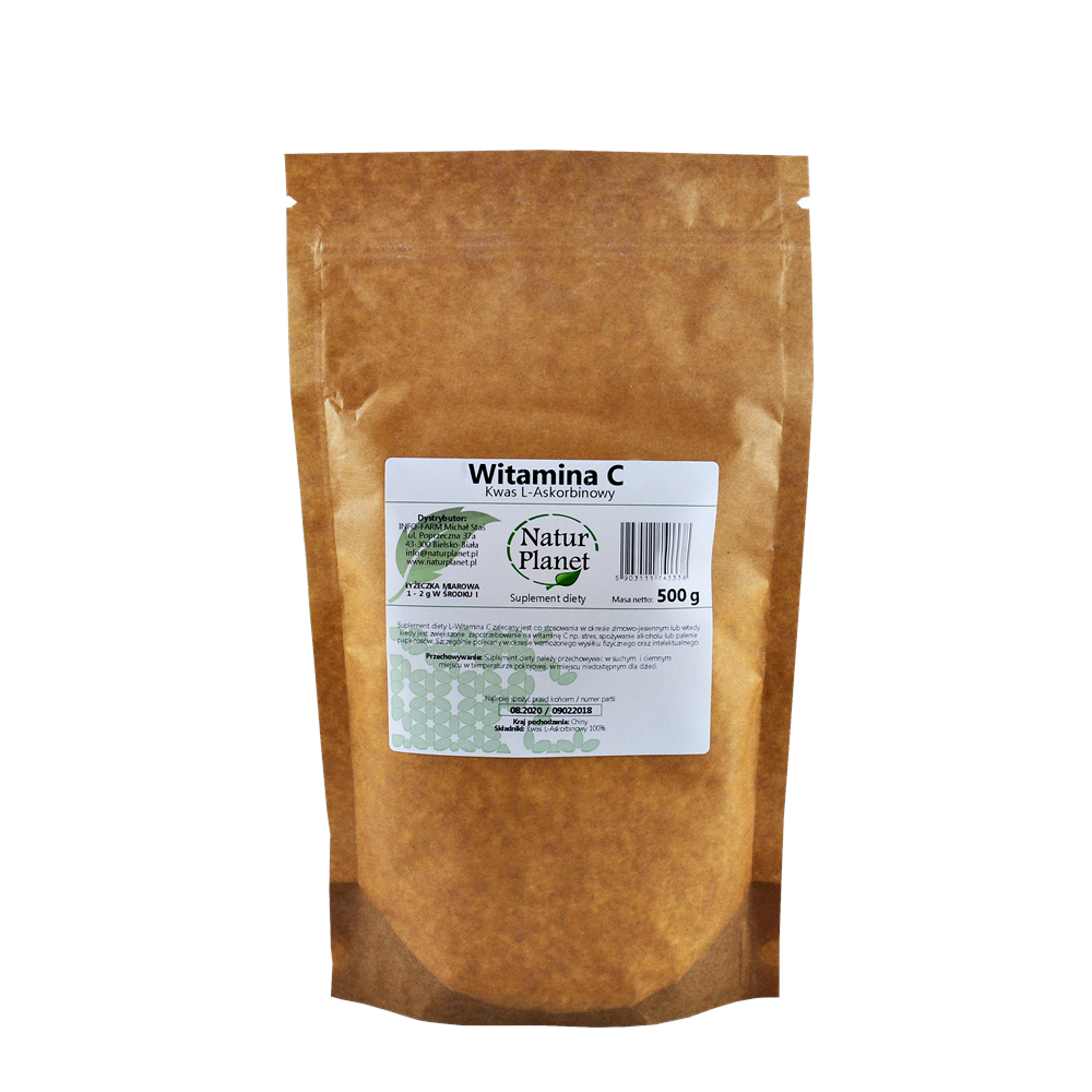 Kwas L-Askorbinowy 500 g- Natur Planet