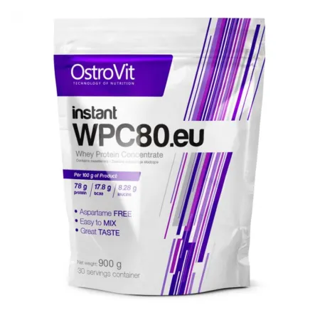 WPC80.eu INSTANT Natural 900g - 78% Białko - OstroVit 