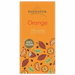 Czekolada Gorzka 72% z Pomarańczą Vegan BIO 100 g - Bonvita