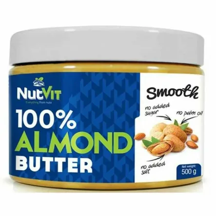 100% Masło Migdałowe Gładkie Smooth 500g NutVit