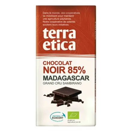 Czekolada Gorzka 85% Madagaskar Fair Trade Bio 100 g Terra Etica