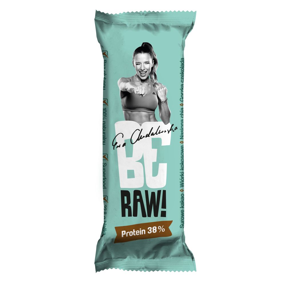 BATON PROTEINOWY 38% 60 G BE RAW