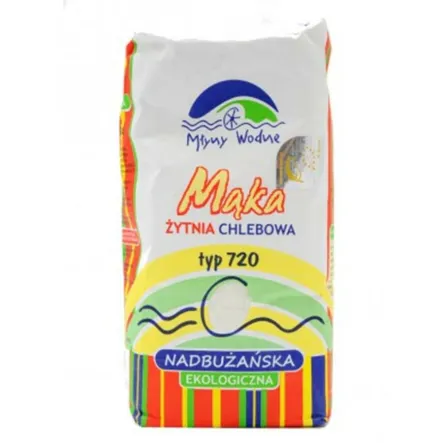 Nadbużańska Mąka Żytnia Chlebowa Typ 720 Bio 1 kg - Młyny Wodne