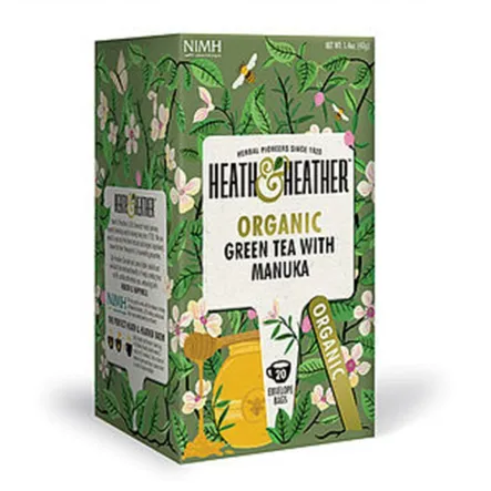 Ekologiczna Herbata Zielona Green Tea & Manuka 40 g - Heath & Heather 