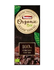 Czekolada  Ekologiczna Gorzka 100% Kakao Bez Dodatku Cukru 100 g - Torras