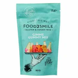 KETO Żelki Bez Dodatku Cukru Bezglutenowe Wegańskie Gimmy Gummy Mix 90 g - Food2Smile