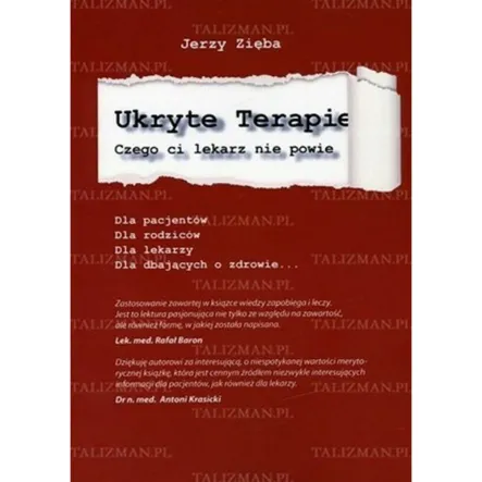 Książka: Ukryte Terapie - Jerzy Zięba Prn Wydawnictwo Sowa 2014 - Wyprzedaż