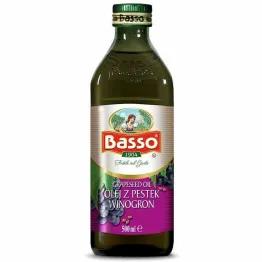 Olej z Pestek Winogron  Rafinowany 500 ml - Basso