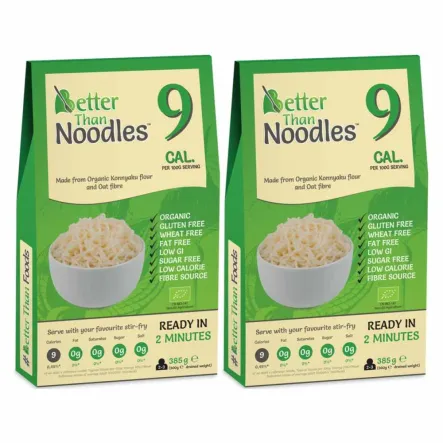 2 x Makaron Konjac Noodle Bezglutenowy Bio 385g - Better Than Foods