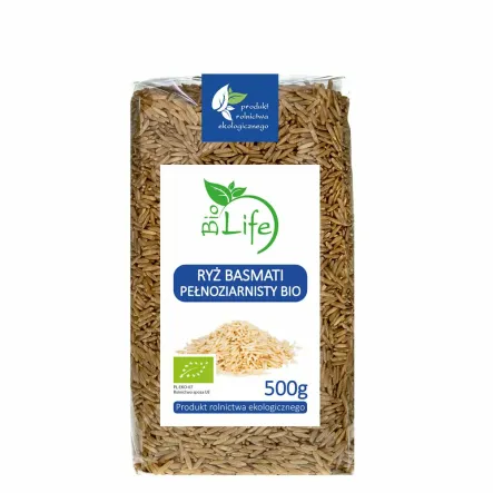 Ryż Basmati Pełnoziarnisty Bio 500 g - BioLife