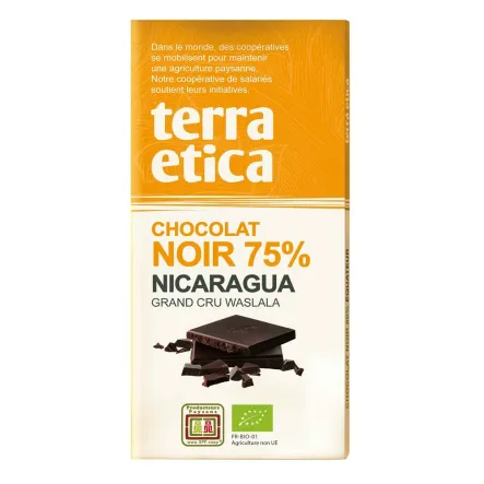 Czekolada Gorzka 75% Nikaragua Fair Trade Bio 100g - Terra Etica