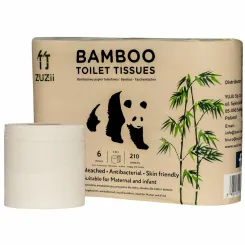 Papier Toaletowy Bambusowy 3 - Warstwowy 6 Rolek - Zuzii