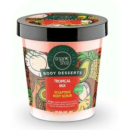 Peeling Do Ciała Tropikalny Mix 450ml Organic Shop
