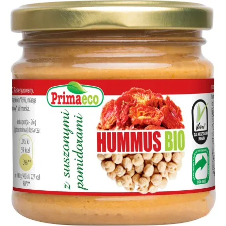 Hummus z Suszonymi Pomidorami Bio 160 g - Primaeco