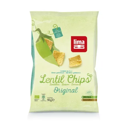 Chipsy z Soczewicy Bio 90 g - Lima - Przecena Krótka Data Minimalnej Trwałości