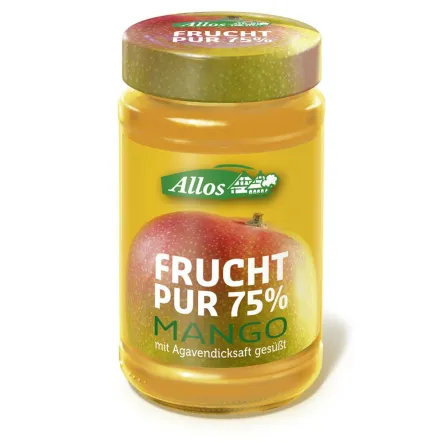 Mus z Mango (75% Owoców) Bio 250 g - Allos - Przecena Krótka Data Minimalnej Trwałości
