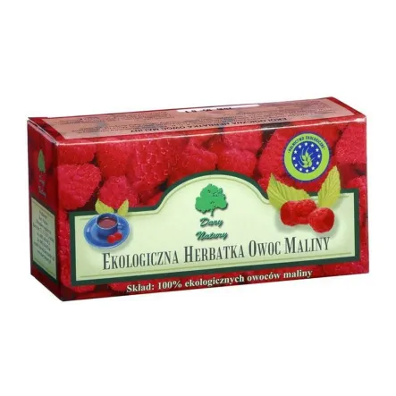 Herbatka Malina Owoc Eko 20 X 3 G - Dary Natury