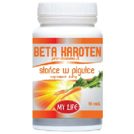 Beta Karoten Prowitamina A Słońce W Pigułce 100 tabletek - Domdrob Komfar
