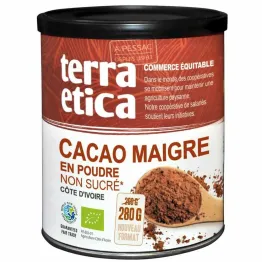 Kakao Niskotłuszczowe w Proszku Bio 280 g - Terra Etica