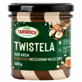 Twistela Duo Krem Kakaowo - Orzechowo - Mleczny Bez Dodatku Cukru 300 g - Targroch