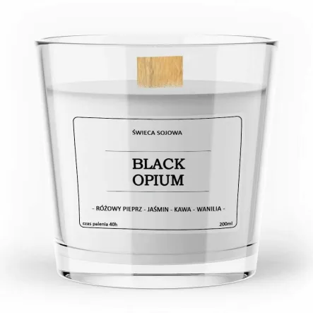 Sojowa Świeca Zapachowa BLACK OPIUM 200 ml - Vitafarm