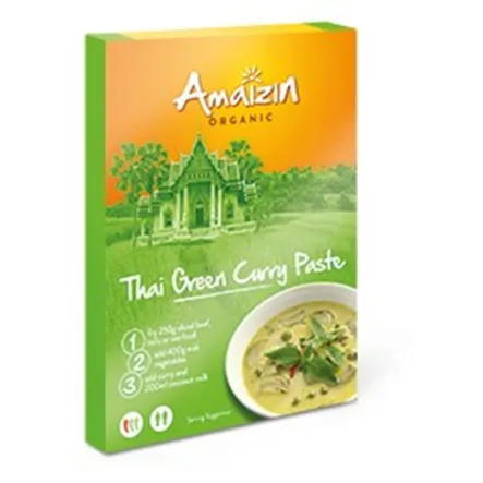 Pasta Curry Thai Green Bio 80 g - Amaizin