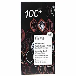 Tabliczka Gorzka 100% Kakao Bio 80 g Vivani