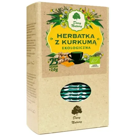 Ekologiczna Herbatka z Kurkumą 50 g (25x 2 g) - Dary Natury