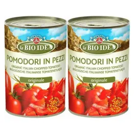 2 x Pomidory Krojone Bez Skóry (Puszka) Bio 400 g - La Bio Idea
