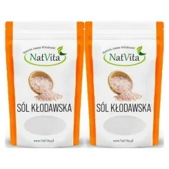 2 x Sól Kłodawska Kamienna Różowa Miałka 1,3 kg - Natvita