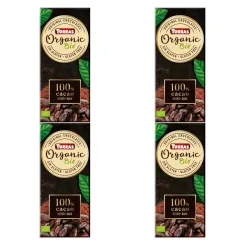 4 x Czekolada  Ekologiczna Gorzka 100% Kakao Bez Dodatku Cukru 100 g - Torras