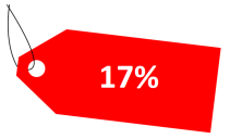 Rabat 17%