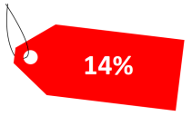 Rabat 14%