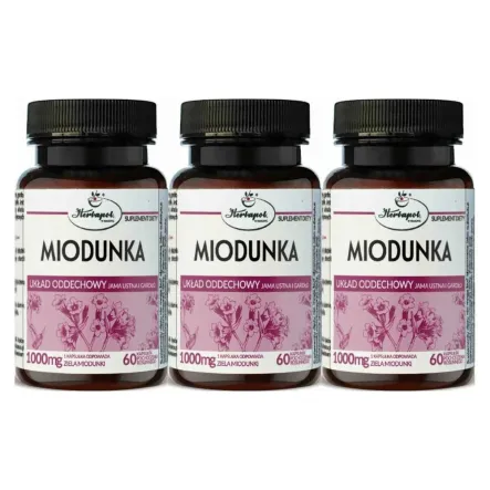 3 x Miodunka 60 Kapsułek - Herbapol Kraków