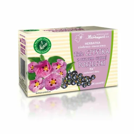 Herbatka Ziołowo - Owocowa CZYSTEK Z PORZECZKĄ FIX 48 g (24x 2 g) -  Herbapol Wrocław