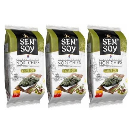 3 x Chipsy Nori Oliwa z Oliwek 4,5 g - Sen Soy