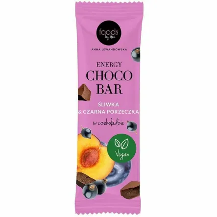 Baton Choco Bar Śliwka & Czarna Porzeczka w Czekoladzie 35 g - Foods by Ann (data: 02.01.2025)