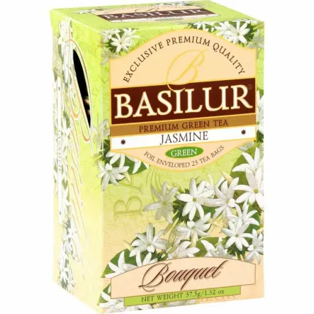 Herbata Zielona z Dodatkami Jasmine 37,5 g (25x 1,5 g) - Basilur