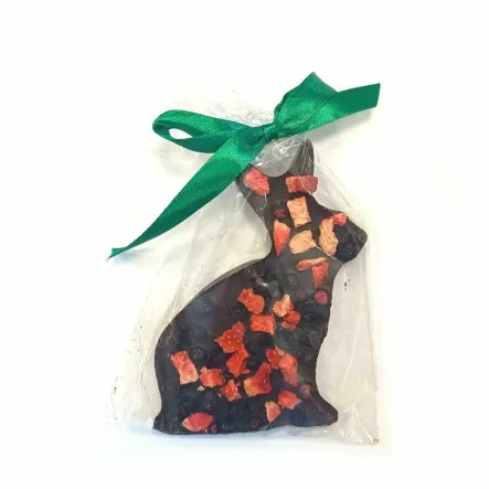 Zajączek Czekolada Gorzka z Jagodą i Truskawką 50 g - Santini