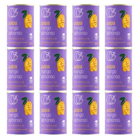 12 x Pulpa z Mango Alphonso Bez Dodatku Cukru 450 g QF