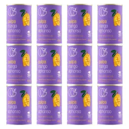 12 x Pulpa z Mango Alphonso Bez Dodatku Cukru 450 g QF