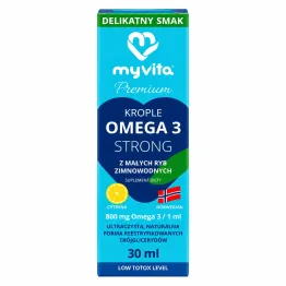Omega 3 Strong o Smaku Cytrynowym 30 ml - MyVita
