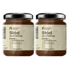 2 x Słód Jęczmienny Jasny SYROP 650 g - Naturalnie Zdrowe