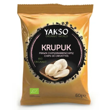 Prażynki Krewetkowe Bio 60 g - Yakso - Przecena Krótka Data Minimalnej Trwałości