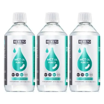 3 x Olej MCT 100% Pure C8 500 ml - Beketo