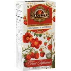 Herbatka Owocowa STRAWBERRY i RASPBERRY 25 Saszetek - Basilur
