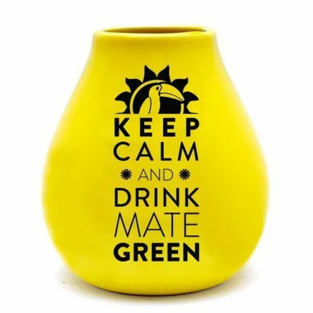 Matero Ceramico Luka Yellow 350 ml z Logo - Wyprzedaż