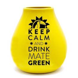 Matero Ceramico Luka Yellow 350 ml z Logo Keep Calm - 