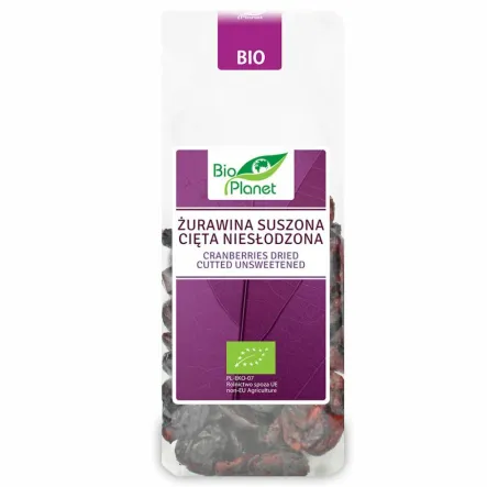 Żurawina Suszona Cięta Niesłodzona Bio 100 g - Bio Planet